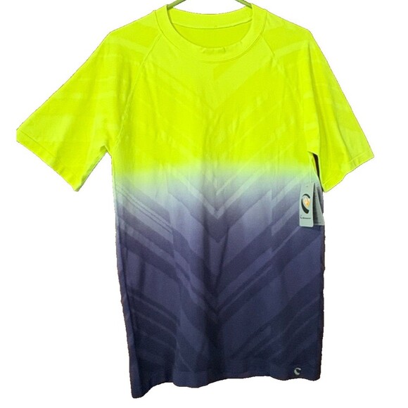 Climawear Other - Climawear Shirt Mens Size S Short Sleeve Moisture Wicking Gradient Blue & Yellow